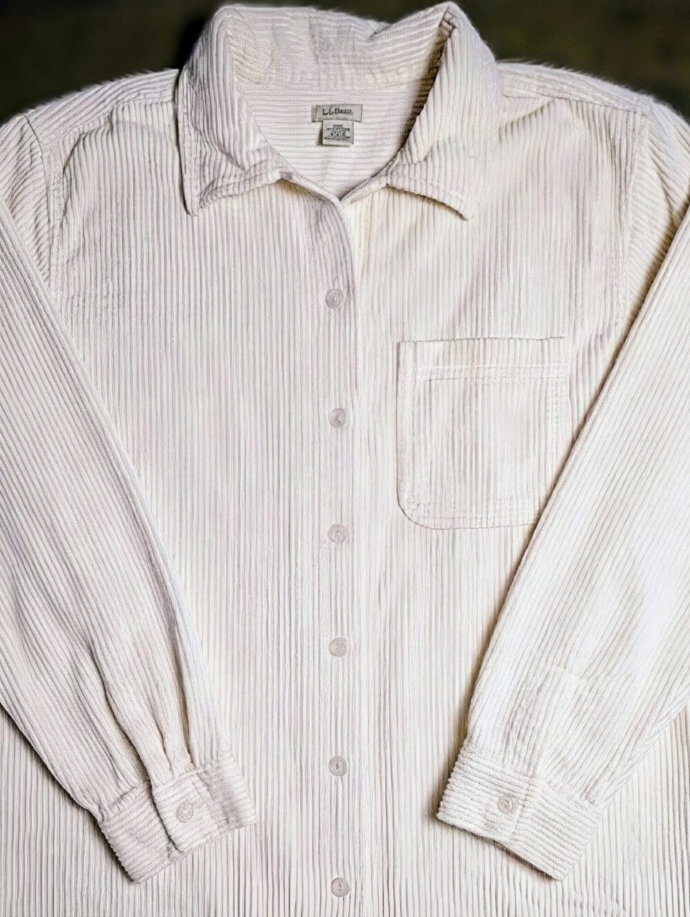 L.L. Bean Comfort Corduroy Big Shirt Women's Large